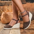 thumbnail image 2 of YLYL Women's Espadrilles Sandals Ankle Strap Buckle Closed Toe Platform Wedge Heel Summer Sandals, 2 of 9