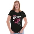 thumbnail image 4 of Proud Pink Breast Cancer Supporter Womens Slim Fit Graphic Tee Brisco Brands S, 4 of 5