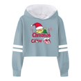 thumbnail image 2 of HXWCHs Girls' sweatshirts Girls Graphic Letter Print Hooded Pullover Long Sleeve Casual Soft Sweatshirt top Light Blue 6-7 Years, 2 of 5