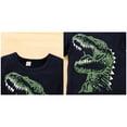 thumbnail image 4 of Younger Tree Baby Boy Summer Outfits Set Kid Dinosaur Short Sleeve T-Shirt Shorts Clothes Set for 5-6T, 4 of 5