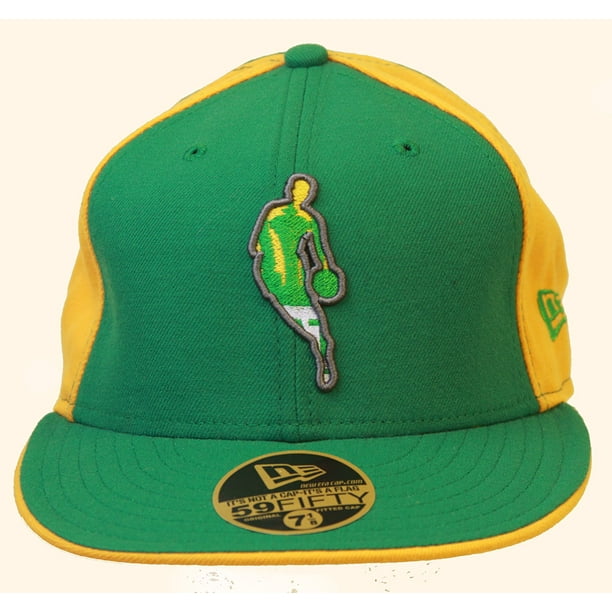 New Era Original Fitted Hat Nba Logo Green And Yellow Gt Sweat Wristband Walmart Com
