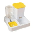 thumbnail image 3 of Alimentador automático de gatos doble tazón anti supervivencia removible 2 en 1 alimentador y dispensador de agua para viajes de cachorros pequeños amarillo, 3 of 10