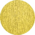 thumbnail image 1 of Ahgly Company Machine Washable Indoor Round Abstract Yellow Contemporary Area Rugs, 6' Round, 1 of 4