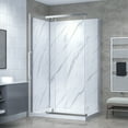 thumbnail image 4 of Dreamwerks Vienna 48" W x 32" D x 78.6" H Rectangular Shower Enclosure Kit with Door, Base, and Walls in Brushed Nickel, 4 of 8