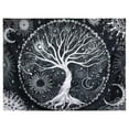 thumbnail image 7 of Black Tapestry Tree of Life Tapestry Wall Tapestry Black Aesthetic Tapestry Wall Hanging for Bedroom (60 X 80 Inches), 7 of 7
