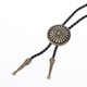thumbnail image 4 of Collar de vaquero occidental con colgante de Margarita redonda de moda Bolo Tie de cuero Bronce jinwen Collar occidental del vaquero, 4 of 8