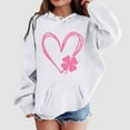 thumbnail image 2 of Wxirdiow Hoodies for Kids Girls Long Sleeve Hooded Sweatshirt Thick Graphic Hoodie Cute Pullovers Tops White Size,4-5 Years, 2 of 4