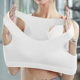 thumbnail image 2 of Koadzawe Women's Seamless Sports Bra, Wireless Pullover Crop Tank Bralette with Wide Straps, Stretch Support for Yoga, Workout, Training, Sleep, Lounge and Daily Wear White S, 2 of 5