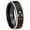Black And Gold Step Edge, variant on Penguin Concave Black Tungsten Men Ring 10MM