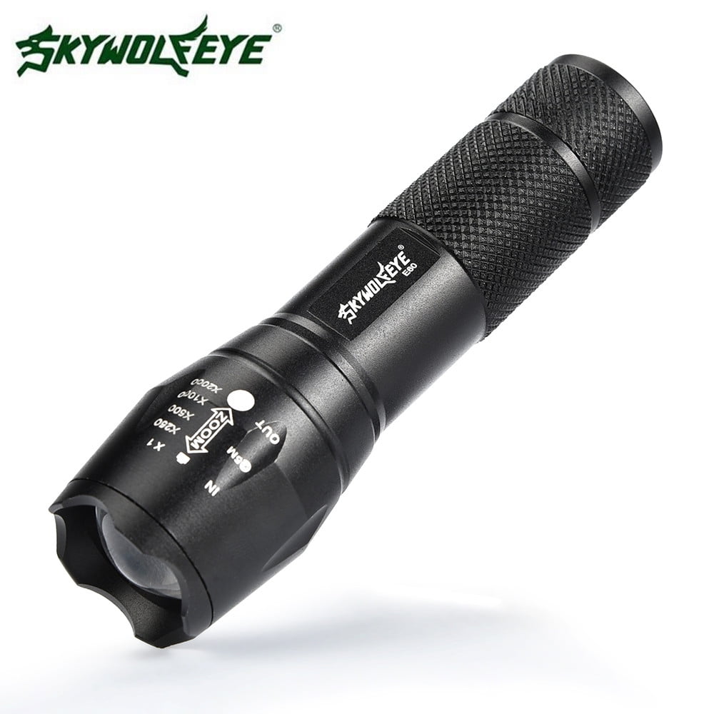 Skywolfeye 3000Lm Zoomable LED Flashlight Torch Super Bright Light KS 