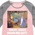 thumbnail image 3 of Disney - The Sword And The Stone - Okay, Just Hear Me Out - Toddler & Youth Girls Raglan Graphic T-Shirt, 3 of 5