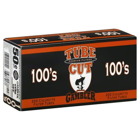 Gambler Tube Cut Regular Full Flavor 100mm RYO Cigarette Tubes 200ct Box