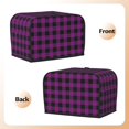thumbnail image 3 of Fotbe Purple Black Plaid for Two Slice Toaster Cover, Fingerprint Protector, Super Soft Appliance Cover And Dust Cover,Bread Dust Cover & Fingerprint Protection, 3 of 7