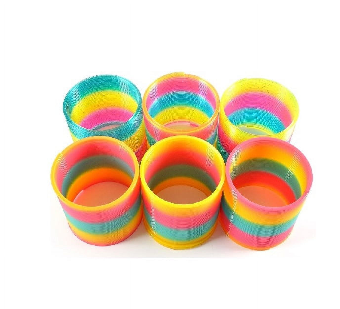 Free Shipping! PlayWorld 4in Giant Magic Rainbow Spring Set of 6