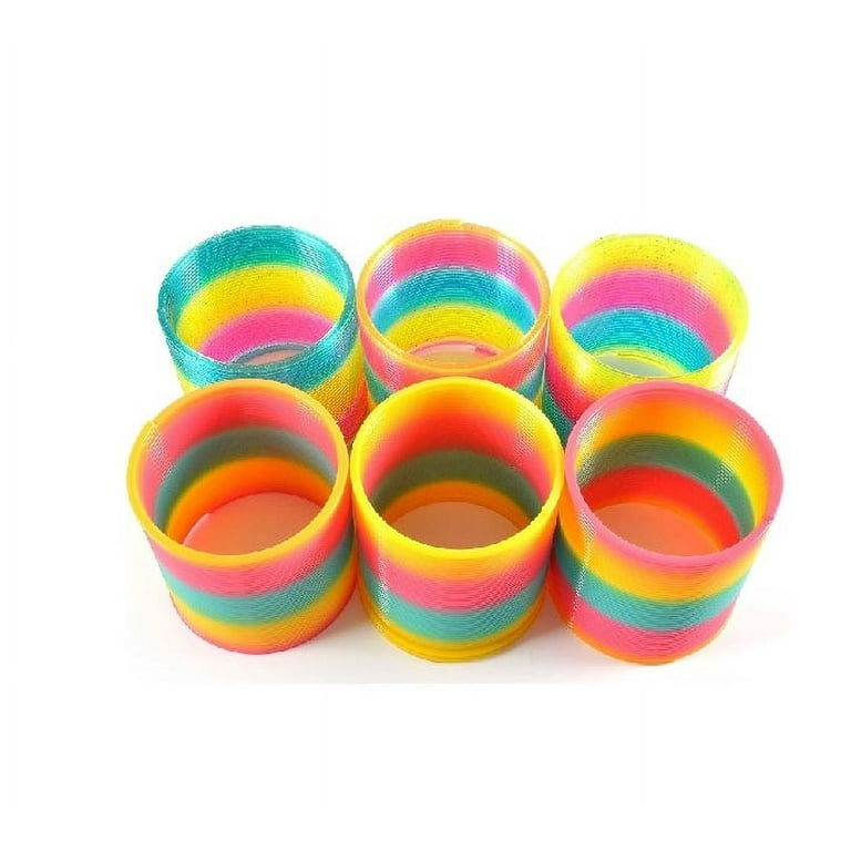 Free Shipping! PlayWorld 4in Giant Magic Rainbow Spring Set of 6