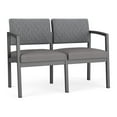 thumbnail image 1 of Lenox Steel Reception Waiting Room Loveseat / Charcoal Steel / Gray / Gray, 1 of 5