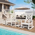 thumbnail image 5 of Riedhoff Outdoor Adult Rocking Chair,  Wood Texture, 35.04 x 24.01 x 40.16”, White, Set of 1, 5 of 8