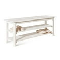 thumbnail image 1 of Vlush Shoe Rack Bench,3 Tier Wooden Storage Bench, Shoe Organizer or Entryway Bench, Good Load Bearing, Ideal for Entryway Hallway Living Room and Corridor(White 47.2"), 1 of 5