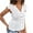 White, variant on UPPADA Short Sleeve T Shirts for Women Summer Elegant White Tops Button Lace Blouse Casual Going Out Tunic Daily Tees