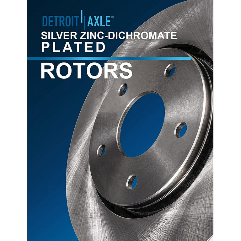 Detroit Axle - 296mm Front Disc Rotors Ceramic Brake Pads