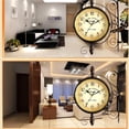 thumbnail image 2 of Toystoory Reloj de pared Retro Doble cara Negro, 2 of 6
