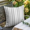 thumbnail image 6 of Throw Pillow Covers, Grey Line Striped Decorative Throw Pillow Covers 18x18 Inch, Farmhouse Modern Geometric Stripes Square Linen Pillow Cases for Couch/Living Room/Sofa, 6 of 9