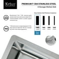 thumbnail image 6 of KRAUS 30 Inch Undermount Single Bowl 16 Gauge Stainless Steel Kitchen Sink with Commercial Style Kitchen Faucet & Soap Dispenser in Stainless Steel, 6 of 12