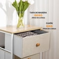 thumbnail image 4 of Comoda Cajonera para Recamara - 5 Cajones De Tela con Parte Superior de Madera y Marco De Acero Plegable - Mueble Organizador con cajonera para Recámara o Sala, 4 of 8
