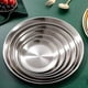 thumbnail image 3 of para Escupir Huesos de Acero Inoxidable de 26 Cm, Bandeja Poco Profunda Plateada, Disco de Comedor de Metal, Redondo, Vajilla de Postre, 3 of 5