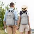 thumbnail image 5 of Kuqiui Silver Mosaic Print Canvas Travel Laptop Backpack for Men Women,Business Work Rucksack College School Computer Bag Fits 15.6 Inch Notebook, 5 of 6