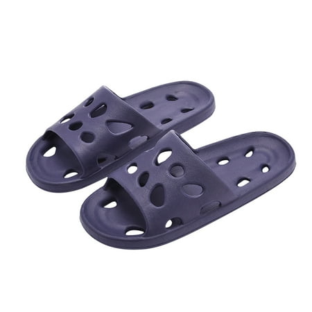 

Penkiiy Bathroom Shower Shoes for Women and Men Non-Slip Quick Drying Beach Pool Shower Slides Sandals with Drain Holes 42-43 Dark Blue