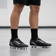 thumbnail image 4 of Vizari Valencia FG Soccer Cleats for Men and Women | Wide Fit Football Shoes with TPU Studs - BLACK/WHITE, 7, 4 of 7