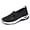 Black, variant on HeaCare Women's Woven Orthopedic Breathable Slip On Sneakers, Black, Size 6