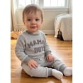 thumbnail image 4 of Loicainy Baby Toddler Boy Fall Clothes Set 6 12 18 24 Month 2T 3T Long Sleeve O Neck Letter Embroidery Striped Sweatshirt Jogger Pants Outfits, 4 of 8
