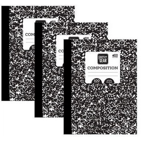 Pen + Gear 3 Pack Composition Book, Wide Ruled, 100 Sheets Each