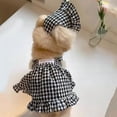 thumbnail image 3 of Summer Cute Pet Plaid Striped Suspender Skirt Hat Vest Small Dog Dog Summer Dog Dress Cothes Bichon Teddy Pomeranian Yorkshire ShopWise Round, 3 of 9