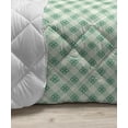 thumbnail image 3 of Mint Down Alternative Comforter, Shabby Fashion Abstract Squares Vintage Pattern Checkered Striped Crosswise, Microfiber Quilt for All Season, 5 Sizes, Jade and Almond Green, by Ambesonne, 3 of 3