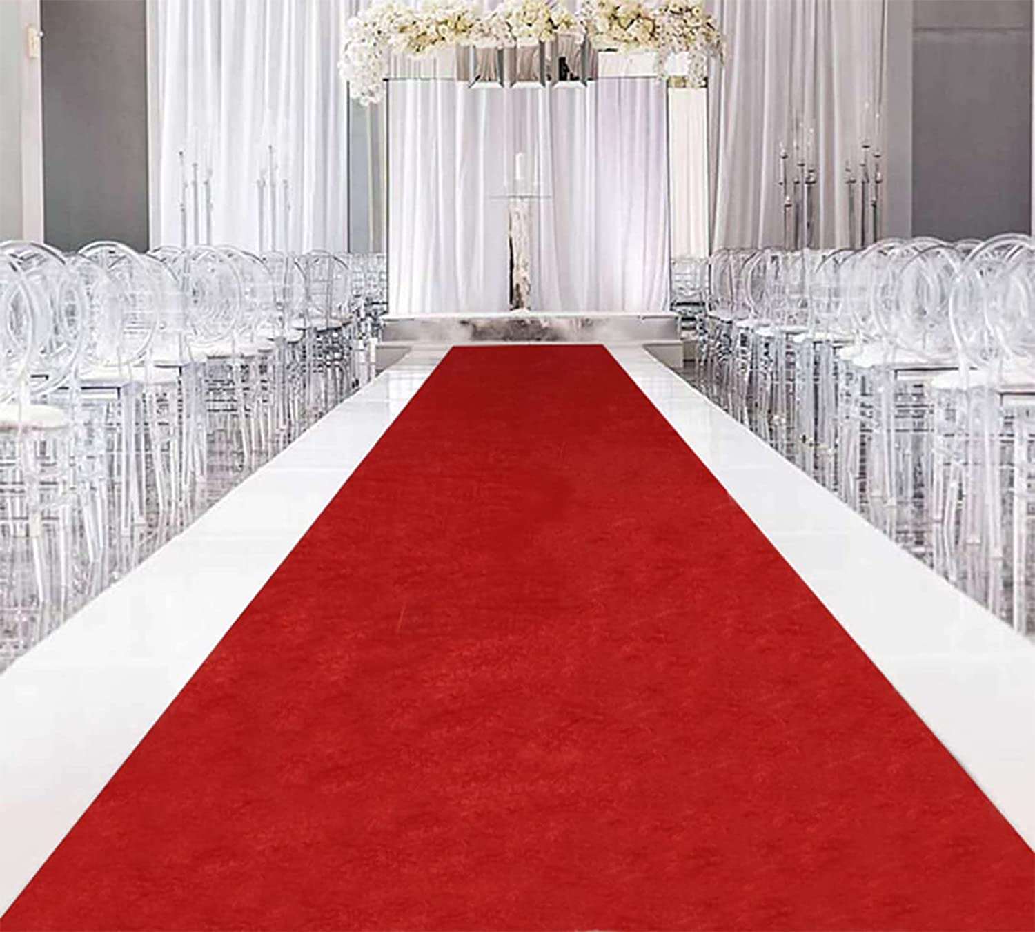 Aisle Runner for Wedding Red Aisle Runner 2FTx15FT Velvet Aisle Runner