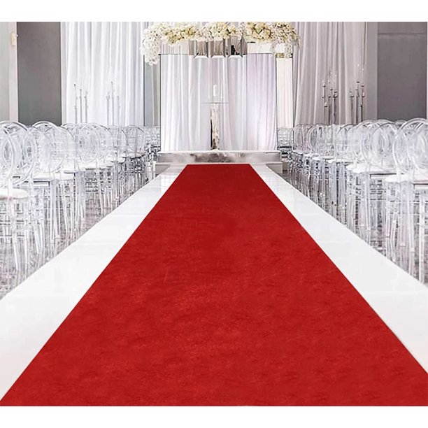 Aisle Runner for Wedding Red Aisle Runner 2FTx15FT Velvet Aisle Runner