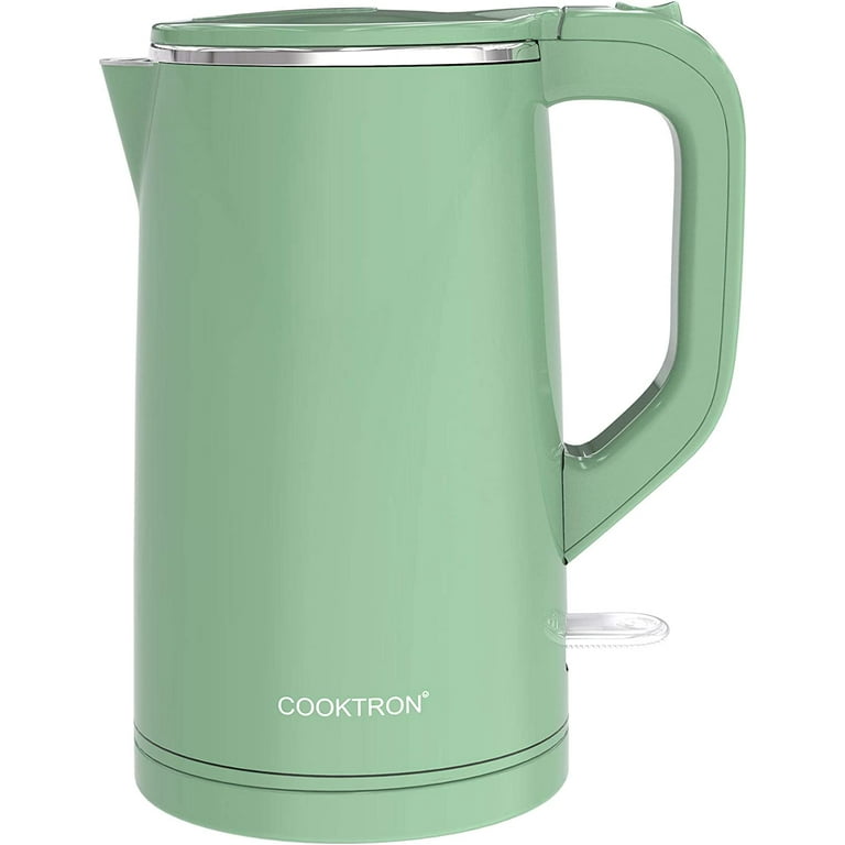 Homgreen 2.3L Electric Kettle Quiet,Double Wall Hot Water Boiler BPA-Free,  Quiet Boil and Cool Touch Tea Kettle, Cordless with Auto Shut-Off & Boil