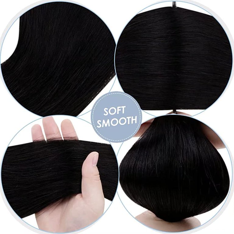 Clip in Hair Extensions Real Human Hair 5pcs Double Weft  display picture 1