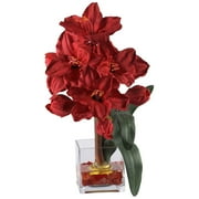 Nearly Natural Amaryllis Liquid Illusion