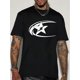 thumbnail image 1 of Men's Summer Fashion Royal Blue T-Shirt with Star Logo Print - Casual Crew Neck, Short Sleeve, Cotton, Machine Washable, 1 of 6