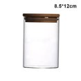 thumbnail image 2 of Transparent Clear High Cylinder Glass Sealed Kitchen Storage Bottle Jar with Lid Organization Container, 2 of 5