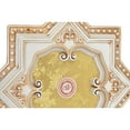 thumbnail image 3 of Ivory and Gold Eight Pointed Star Chandelier Ceiling Medallion 24in, 3 of 5