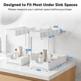 thumbnail image 2 of OVINESY Under Sink Organizer 2 Pack, Pull Out Drawer for Bathroom & Pantry Storage, Metal Frame Kitchen Organizer under Cabinet, Laundry Room Organization with Rust-Resistant Coating, White, 2 of 9