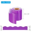 thumbnail image 2 of Uxcell 2.24" x 32.8Ft Bulletin Board Border,Scalloped Trim Strips Wall Decor, Purple, 2 of 6