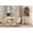 Beige, variant on 2 Piece Office Set, 47" Modern Executive Desk with Charging Station and Drawers & 71"H Tall 3-Tier Arched Bookcases with Open Storage for Living Room, Bedroom, Home Office