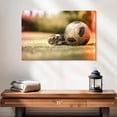 thumbnail image 2 of Elephant Stock Vintage Soccer Ball Wall Art - Horizontal Canvas Wall Art - Living Room Wall Decor - Sports Canvas - Gray And Green Decor - 24" x 16", 2 of 8
