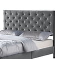 thumbnail image 5 of AC Pacific Modern Chic Polyester Gray Tufted Eastern King Platform Bed, 5 of 6